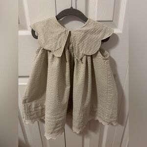 Noralee Florence Dress in Sage Stripe: 2Y